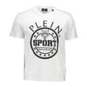 Korte Mouw Heren T-shirt Wit Plein Sport , White , Heren