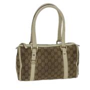 Pre-owned Canvas handbags Gucci Vintage , Beige , Dames