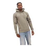 Groen/Wit Hoodie Heren Quotrell , Brown , Heren