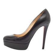 Pre-owned Leather heels Christian Louboutin Pre-owned , Black , Dames