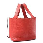 Pre-owned Leather handbags Hermès Vintage , Red , Dames