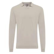 Knooploze Polo LS Beige Gentiluomo , Beige , Heren