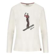 Lange Mouw T-shirt Luis Trenker , White , Dames