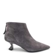 Suede Zip Back Leather Effect Heels Jeannot , Gray , Dames