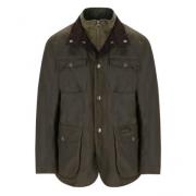 Groene Gewaxte Katoenen Ogston Jas Barbour , Green , Heren