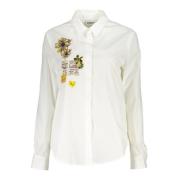 Overhemd met lange mouwen en Italiaanse kraag Desigual , White , Dames