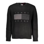 Zwarte Herentrui met Lange Mouwen Tommy Hilfiger , Black , Heren