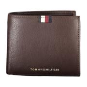 Heren Portemonnee Bruin Contrast Logo Tommy Hilfiger , Brown , Heren