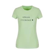 Basis T-shirt Armani Exchange , Green , Dames