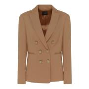 Bruine Double-Breasted Blazer Pinko , Brown , Dames