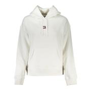 Witte hoodie met logo-applicatie Tommy Hilfiger , White , Dames