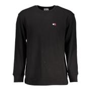 Lange Mouw Logo T-shirt Zwart Tommy Hilfiger , Black , Heren