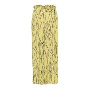 Endive Traces Wijde Broek Soaked in Luxury , Yellow , Dames