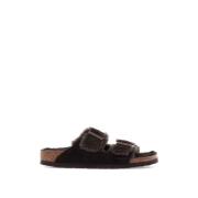 Shearling Arizona Slides Birkenstock , Green , Heren