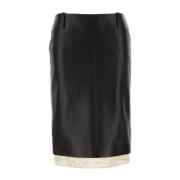 Leren Rok Zwart Magda Butrym , Black , Dames