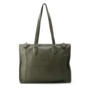 Pre-owned Leather handbags Hermès Vintage , Green , Dames