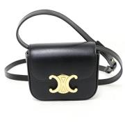 Pre-owned Leather celine-bags Celine Vintage , Black , Dames