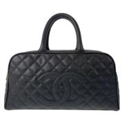 Pre-owned Leather handbags Chanel Vintage , Black , Dames