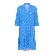 Blauwe Big Dot Jurk Saint Tropez , Blue , Dames