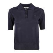 Klassieke Polo Shirt voor Mannen Ami Paris , Blue , Dames