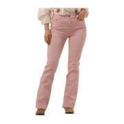 Flared Stretch Twill Jeans Pink Summum Woman , Pink , Dames