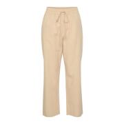 Elastische Taille Broek Fog Saint Tropez , Beige , Dames