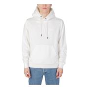 Witte Katoenen Hoodie Boss , White , Heren