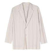 Luxe Geplooide Blazer Issey Miyake , Beige , Heren