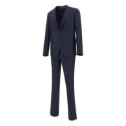 Navy Blue Wool Suit Dress Tagliatore , Blue , Heren