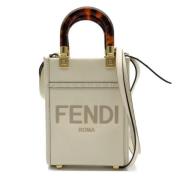 Pre-owned Leather fendi-bags Fendi Vintage , White , Dames