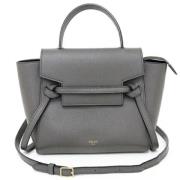 Pre-owned Leather celine-bags Celine Vintage , Gray , Dames