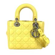 Pre-owned Leather dior-bags Dior Vintage , Yellow , Dames