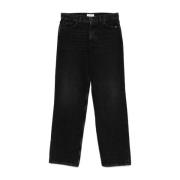 Zwarte Denim Boyfriend Jeans Amish , Black , Dames