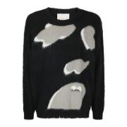 Mohair Blend Sweater met Wijde Kraag An Other Date , Black , Heren