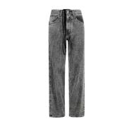 Klassieke Denim Jeans met Vijf Zakken MM6 Maison Margiela , Gray , Dam...