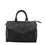 Pre-owned Leather handbags Louis Vuitton Vintage , Black , Dames