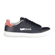 Sportieve Blauwe Veterschoenen met Contrastdetails GAS , Blue , Heren