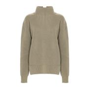 Chunky Gebreide Trui Hoge Hals Rick Owens , Gray , Dames