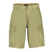 Groene Bermuda Shorts met Logo Napapijri , Green , Heren