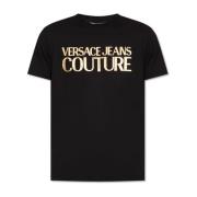 T-shirt met logo Versace Jeans Couture , Black , Heren