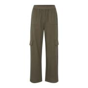 Cargo Broek Utility Stijl Grape Leaf Kaffe , Green , Dames