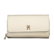 Damesportemonnee Wit Contrast Rits Sluiting Tommy Hilfiger , White , D...