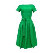 Groene Jacquard Jurk met Riem Carolina Herrera , Green , Dames