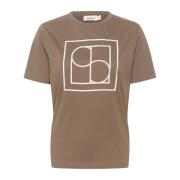 Korte Mouw Tee Morel Soaked in Luxury , Brown , Dames