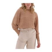 Kelsey Knit Blouse Sweater Vest Neo Noir , Brown , Dames