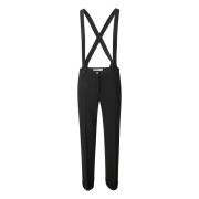 Straight Leg Trousers with Suspender Detail Alberto Biani , Black , Da...