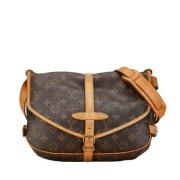 Pre-owned Canvas louis-vuitton-bags Louis Vuitton Vintage , Brown , Da...