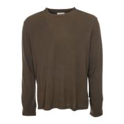 Wafel Gebreid Longsleeve Shirt Nn07 , Green , Heren