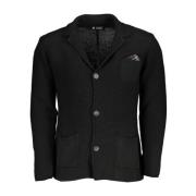 Zwarte Cardigan met Logo en Knopen U.s. Polo Assn. , Black , Heren