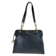 Pre-owned Leather chanel-bags Chanel Vintage , Black , Dames